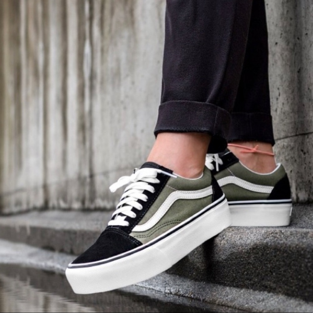 vans old skool platform grape leaf